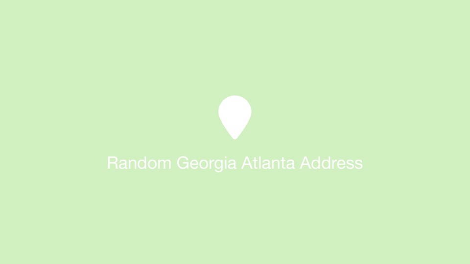 Random Georgia Atlanta Address