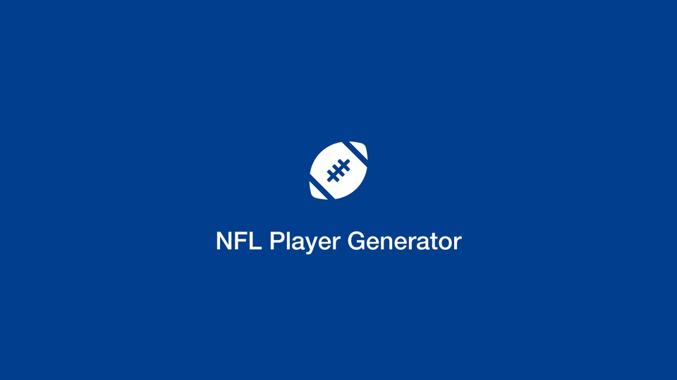 Random NFL Player Generator
